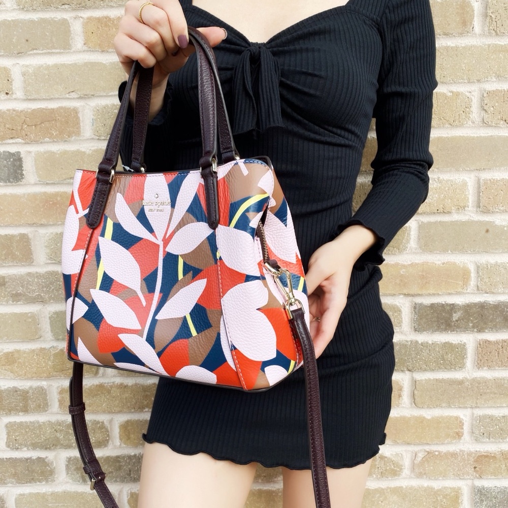 Kate Spade Triple Compartment Satchel Floral - Picture 6 of 7